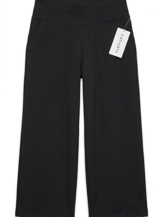 Athleta Pants - Athleta Black Wide-Leg Cropped Performance Pants